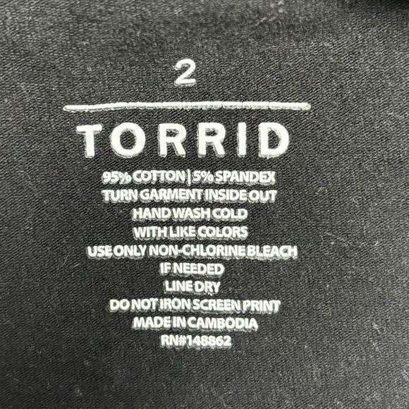 Torrid Black Leopard Cheetah Animal Print Leggings Size 2 (18-20) - Picture 4 of 6